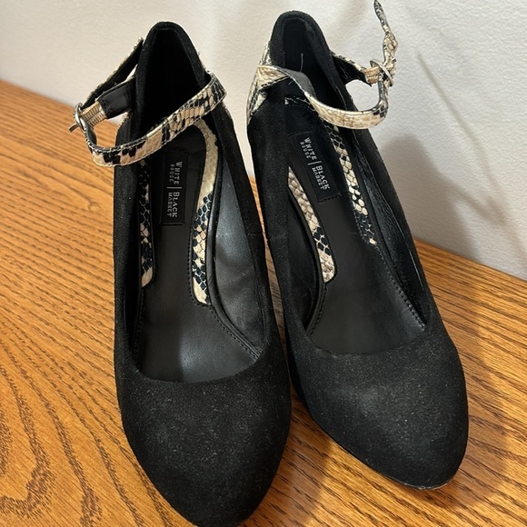 White House Black Market Marseille Suede Wedge Heels - Picture 2 of 7